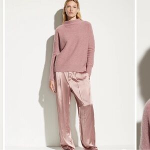 Vince Pink funnel neck cashmere sweater